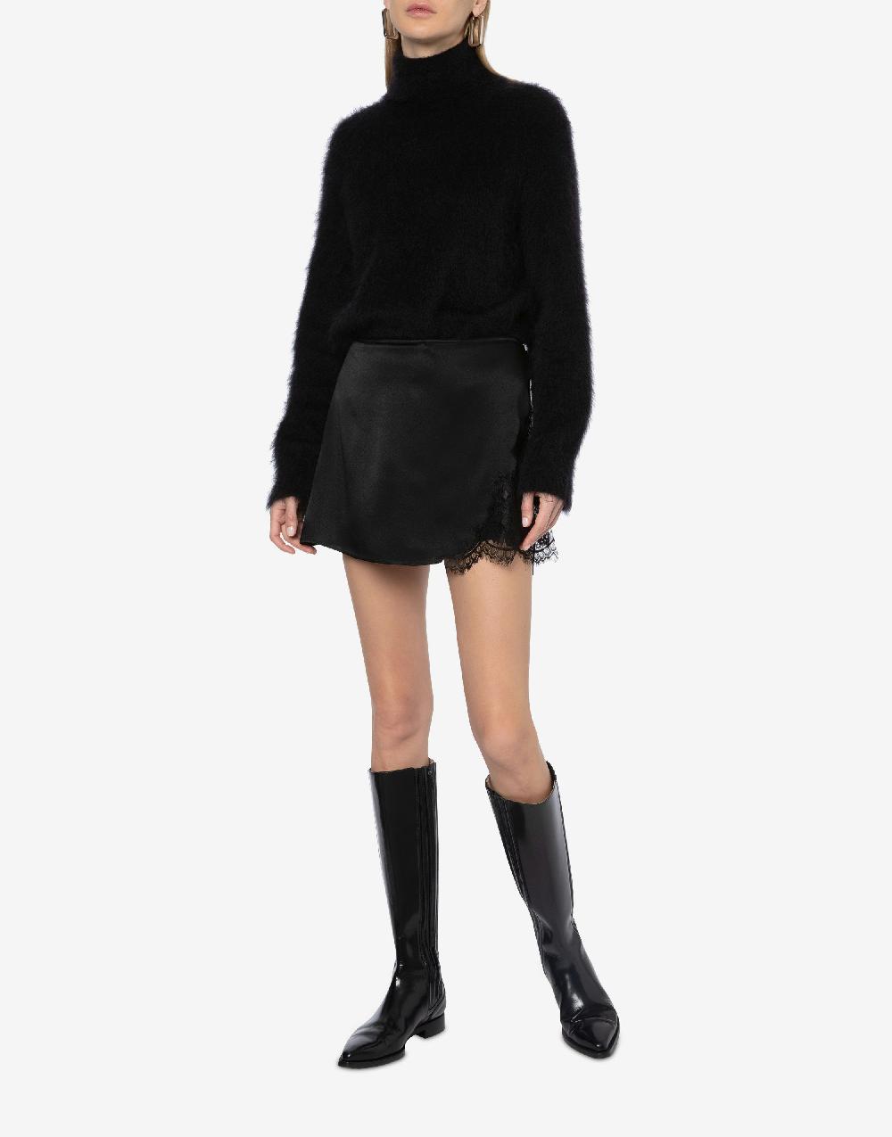 Alberta Ferretti Maglione con collo alto in mohair superkid Saldi