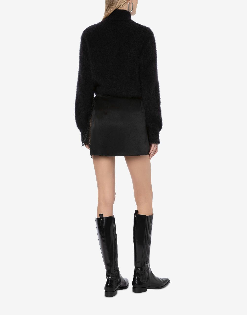 Alberta Ferretti Maglione con collo alto in mohair superkid Saldi