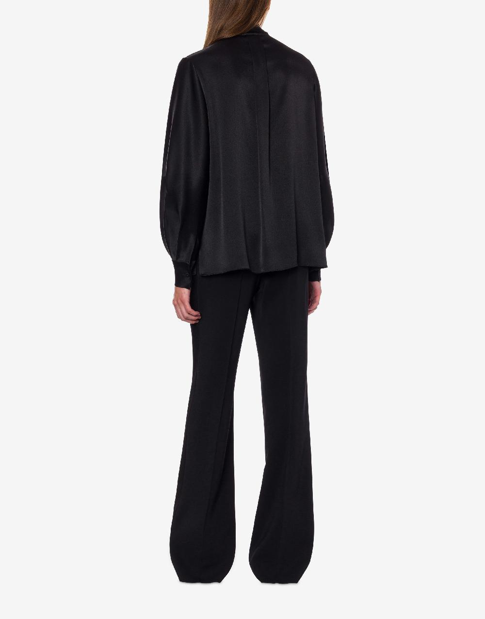Alberta Ferretti Camicia in raso con collo lavallière Negozio
