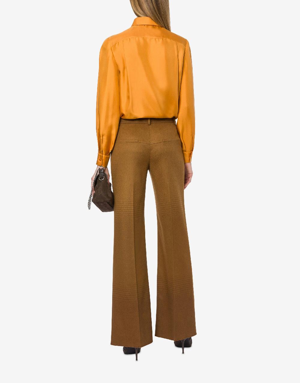 Alberta Ferretti Camicia in twill di seta con sciarpina Italia