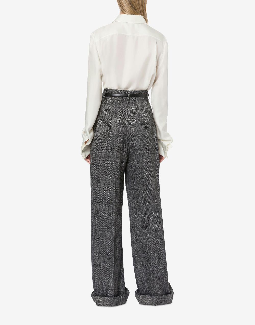 Alberta Ferretti Camicia in twill di seta con bottoni gioiello Nuovo