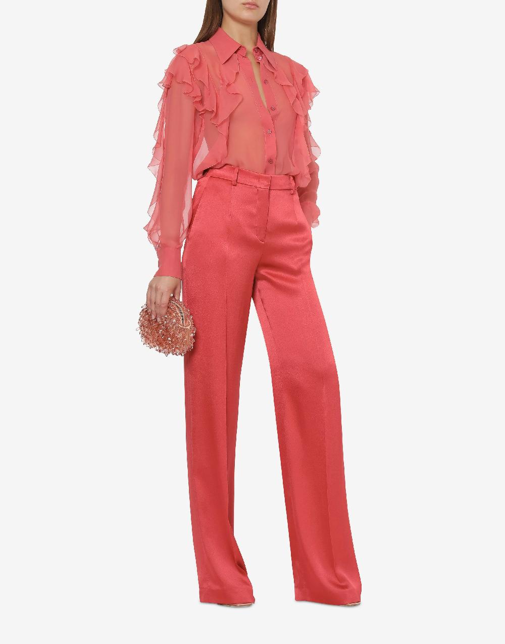 Alberta Ferretti Pantalone in raso Cocktail Consegna Veloce