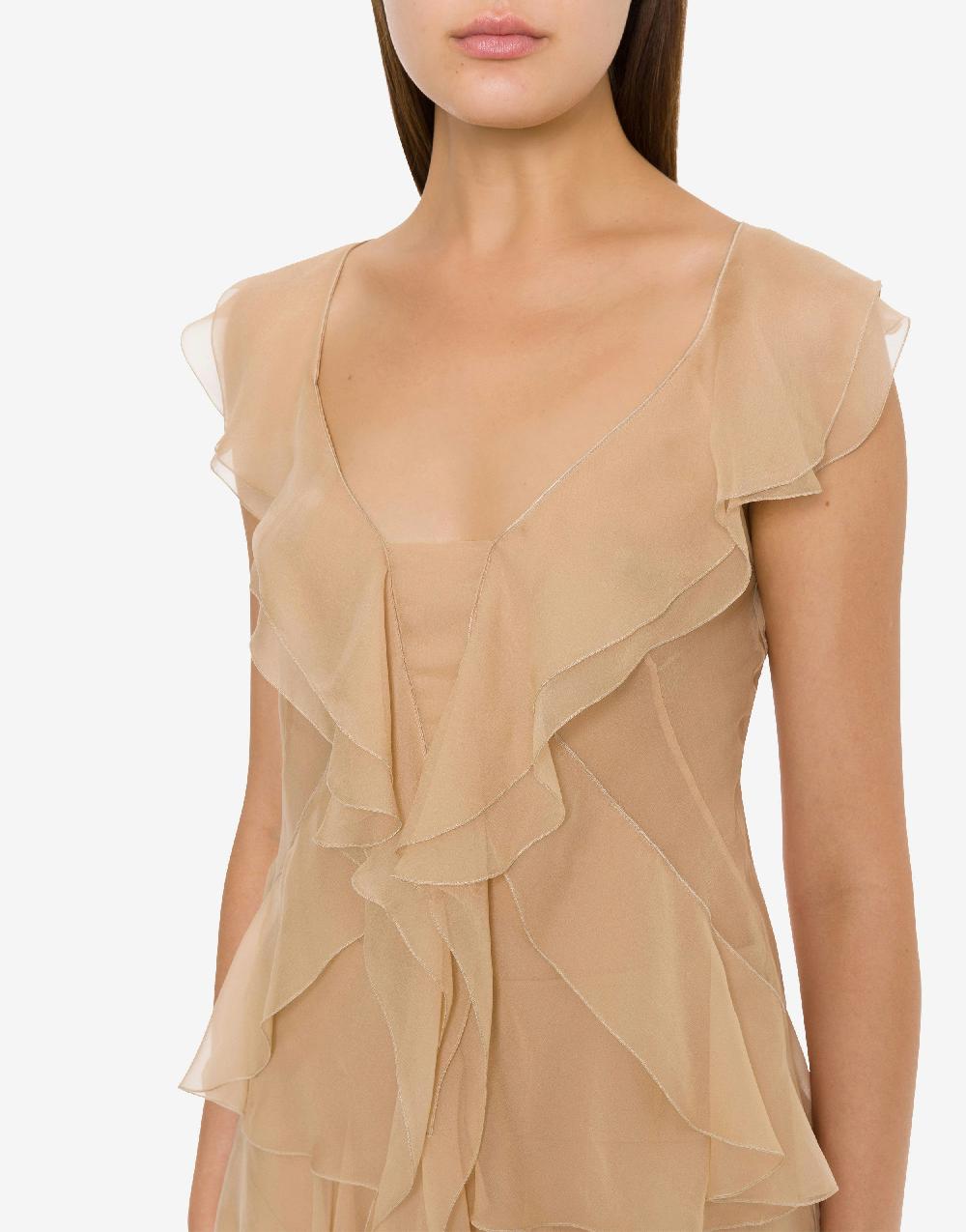 Alberta Ferretti Top in chiffon organico Presa