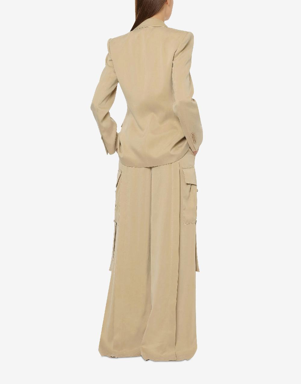 Alberta Ferretti Pantalone oversize in tela lavata Sconto