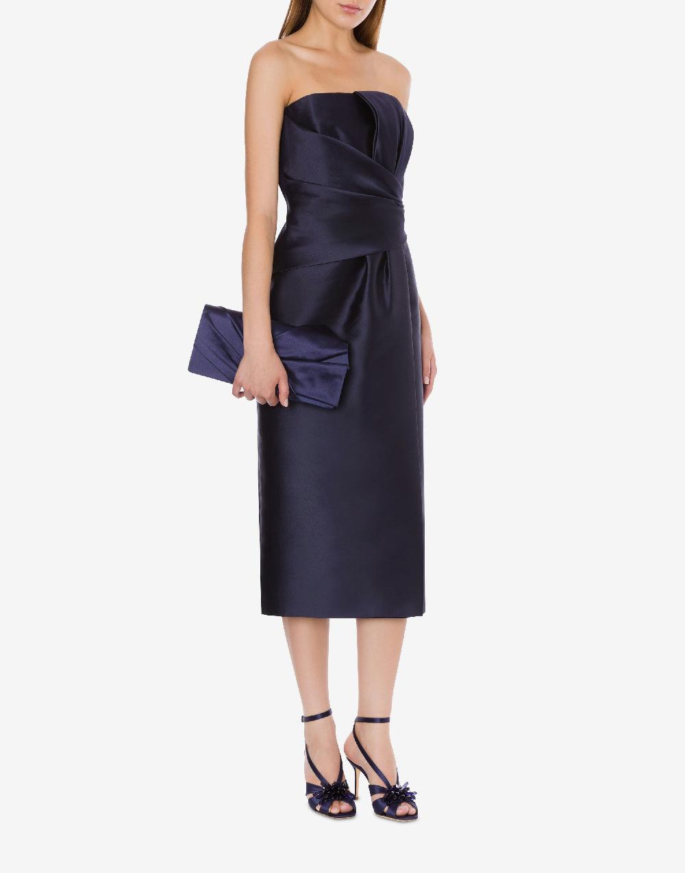 Alberta Ferretti Abito longuette in mikado Cocktail In Vendita