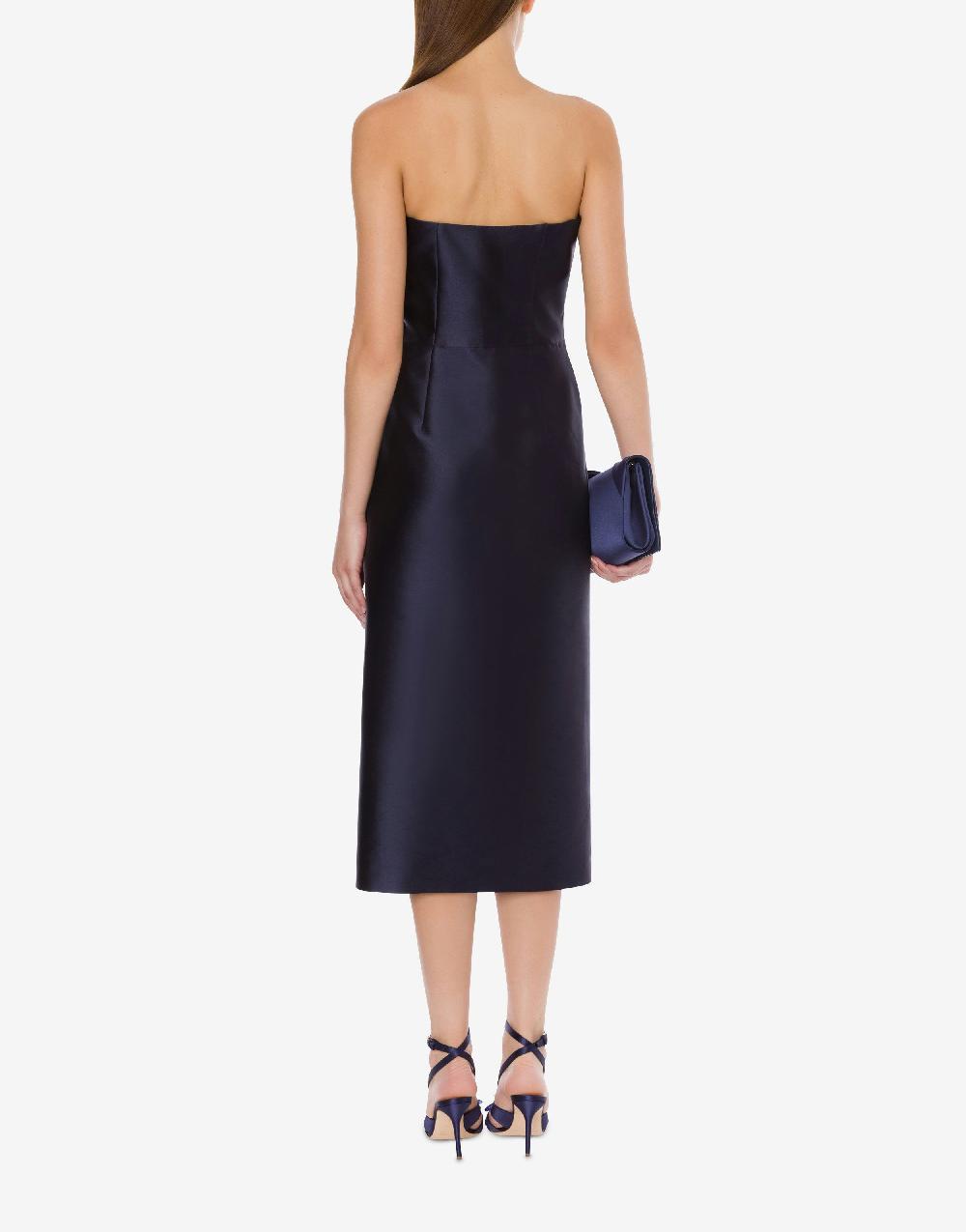 Alberta Ferretti Abito longuette in mikado Cocktail In Vendita