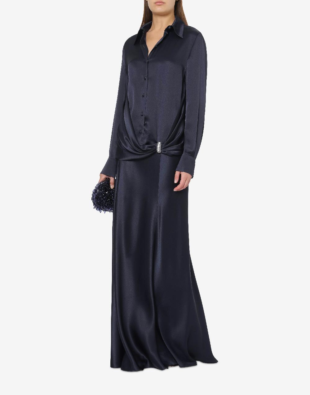 Alberta Ferretti Gonna lunga in raso Saldi