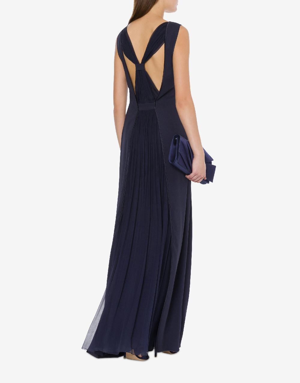 Alberta Ferretti Abito lungo in enver satin Offerte