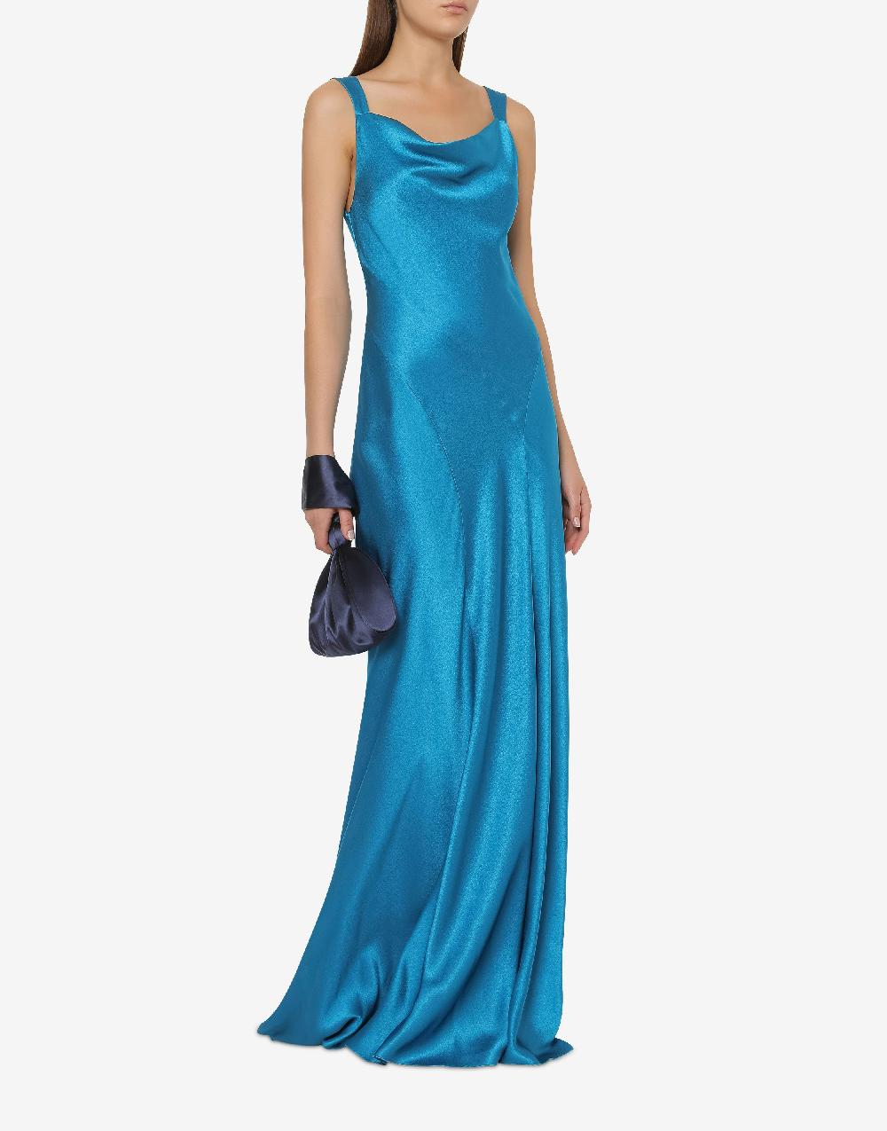 Alberta Ferretti Abito in raso con cut-out Cocktail Vendita Calda