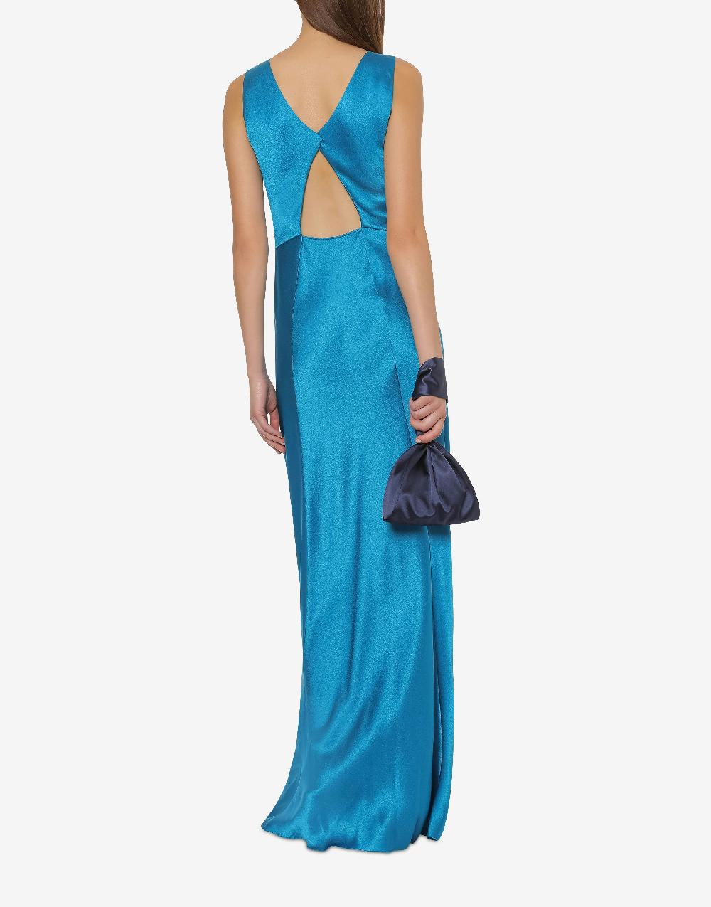 Alberta Ferretti Abito in raso con cut-out Cocktail Vendita Calda