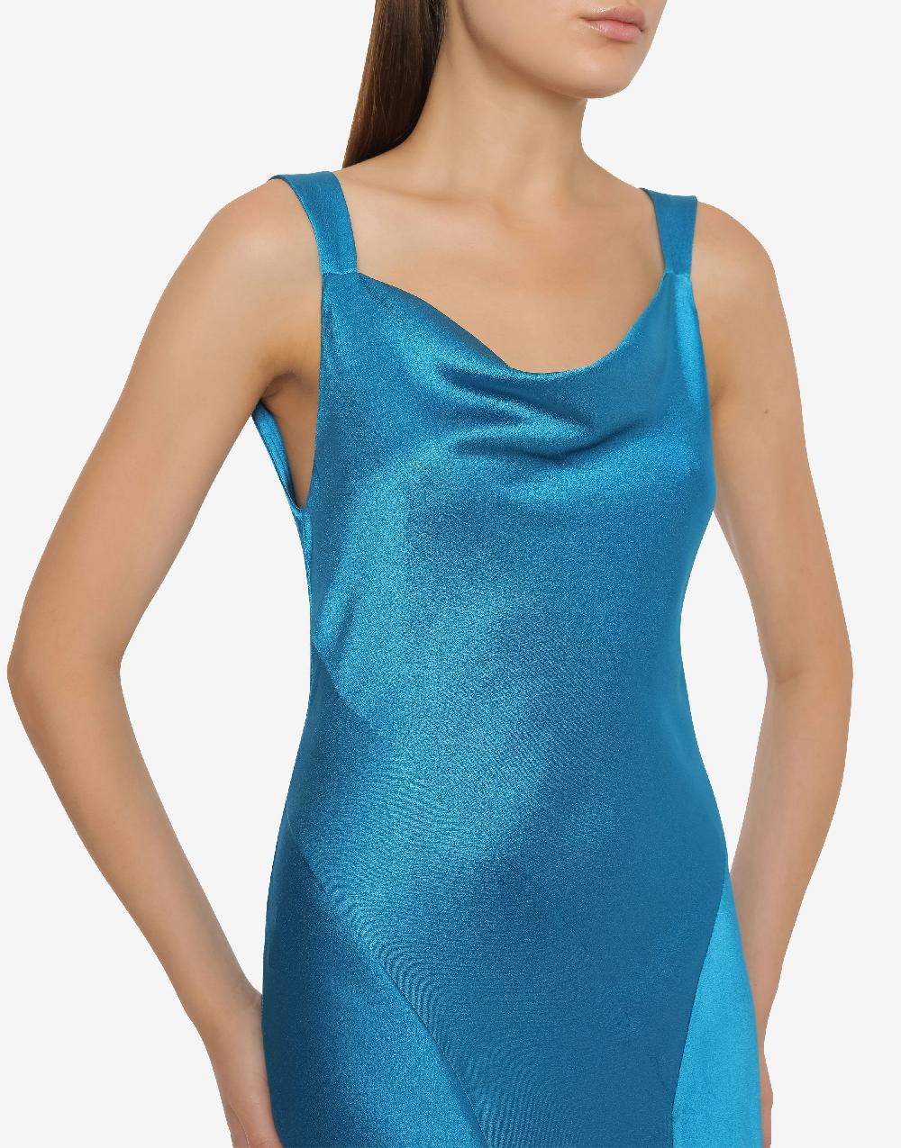 Alberta Ferretti Abito in raso con cut-out Cocktail Vendita Calda