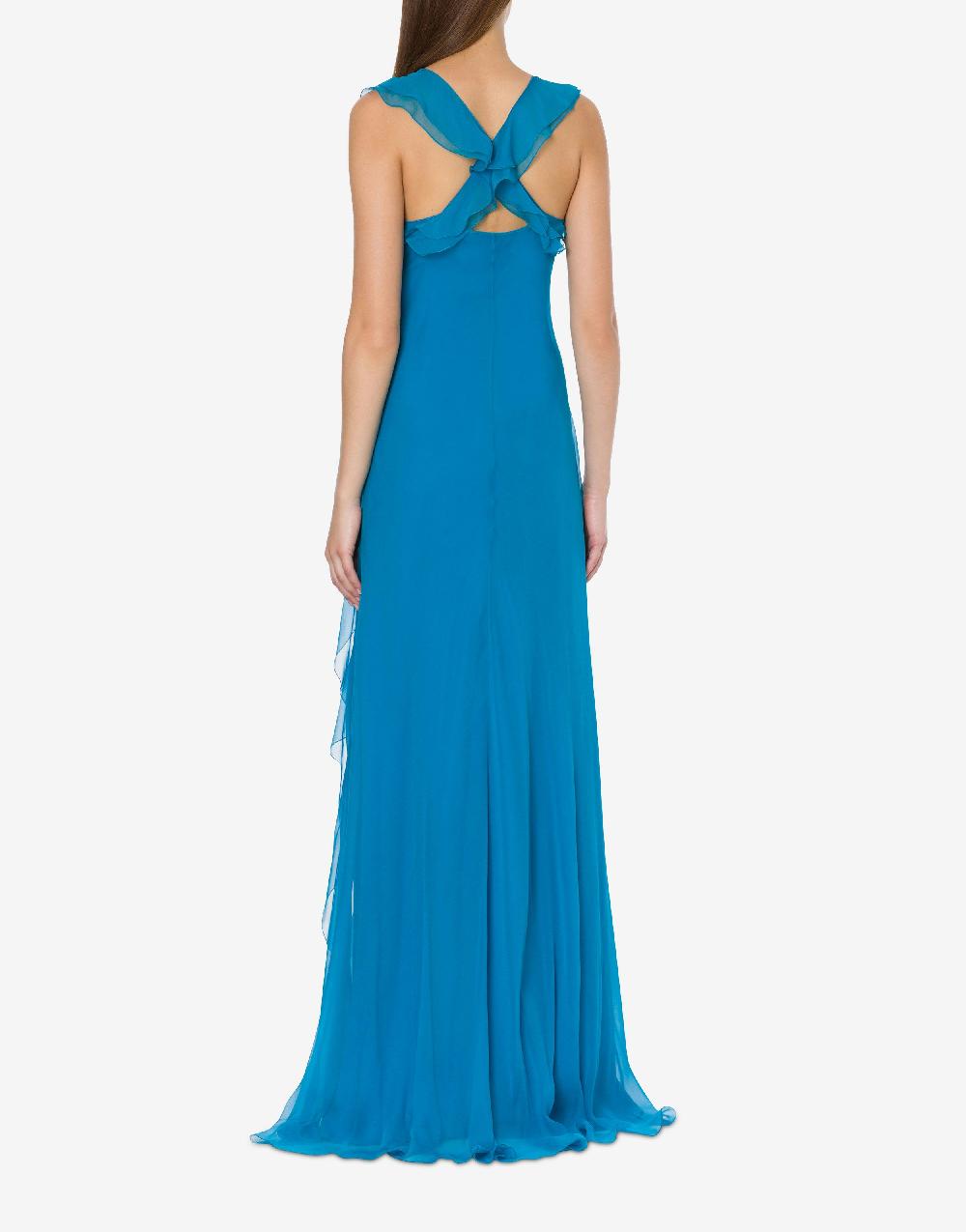 Alberta Ferretti Abito in chiffon organico Cocktail Saldi Di Fabbrica