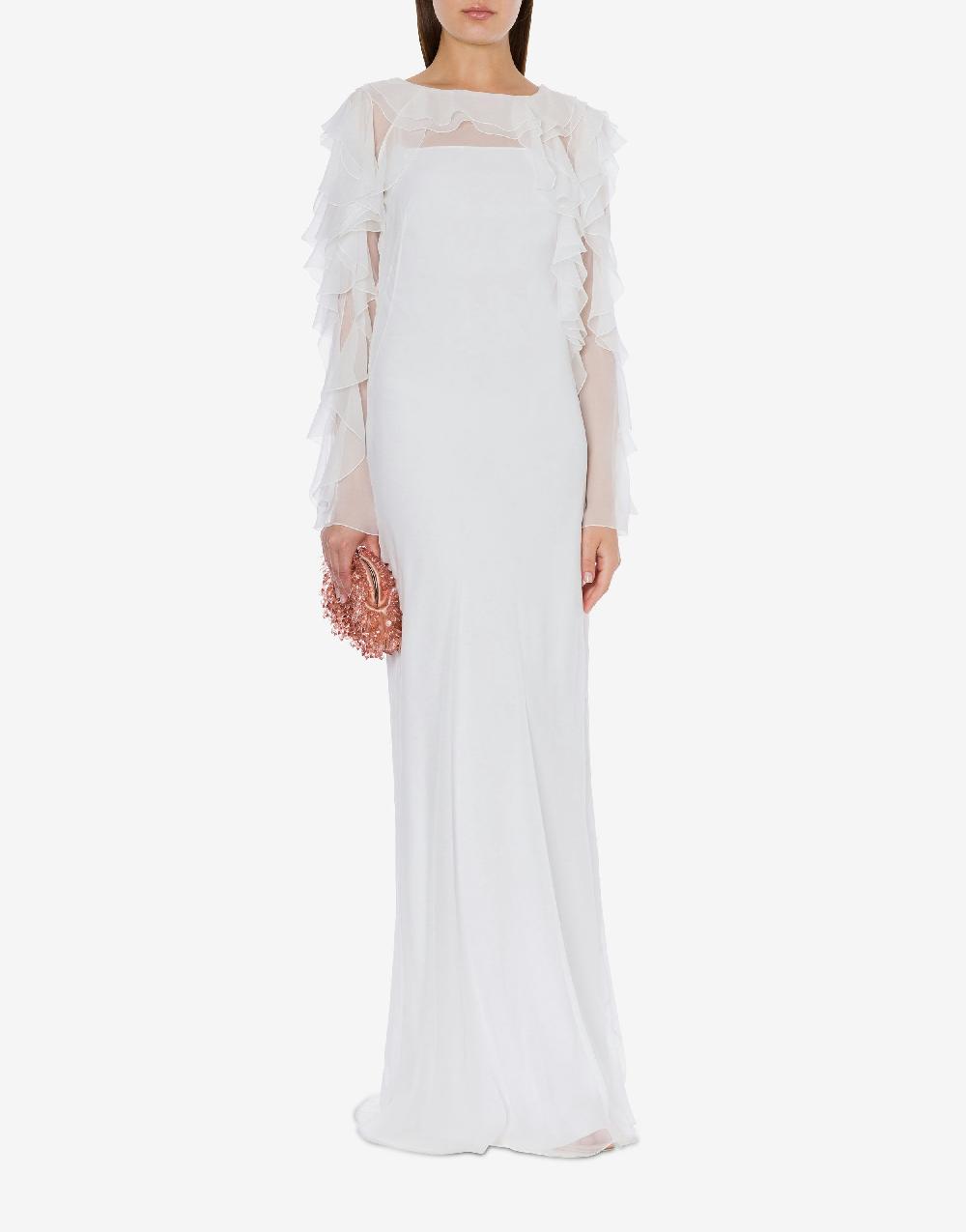 Alberta Ferretti Abito lungo in chiffon organico Cocktail Negozio