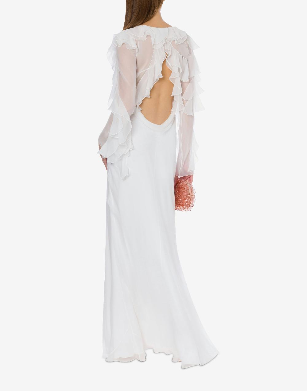 Alberta Ferretti Abito lungo in chiffon organico Cocktail Negozio