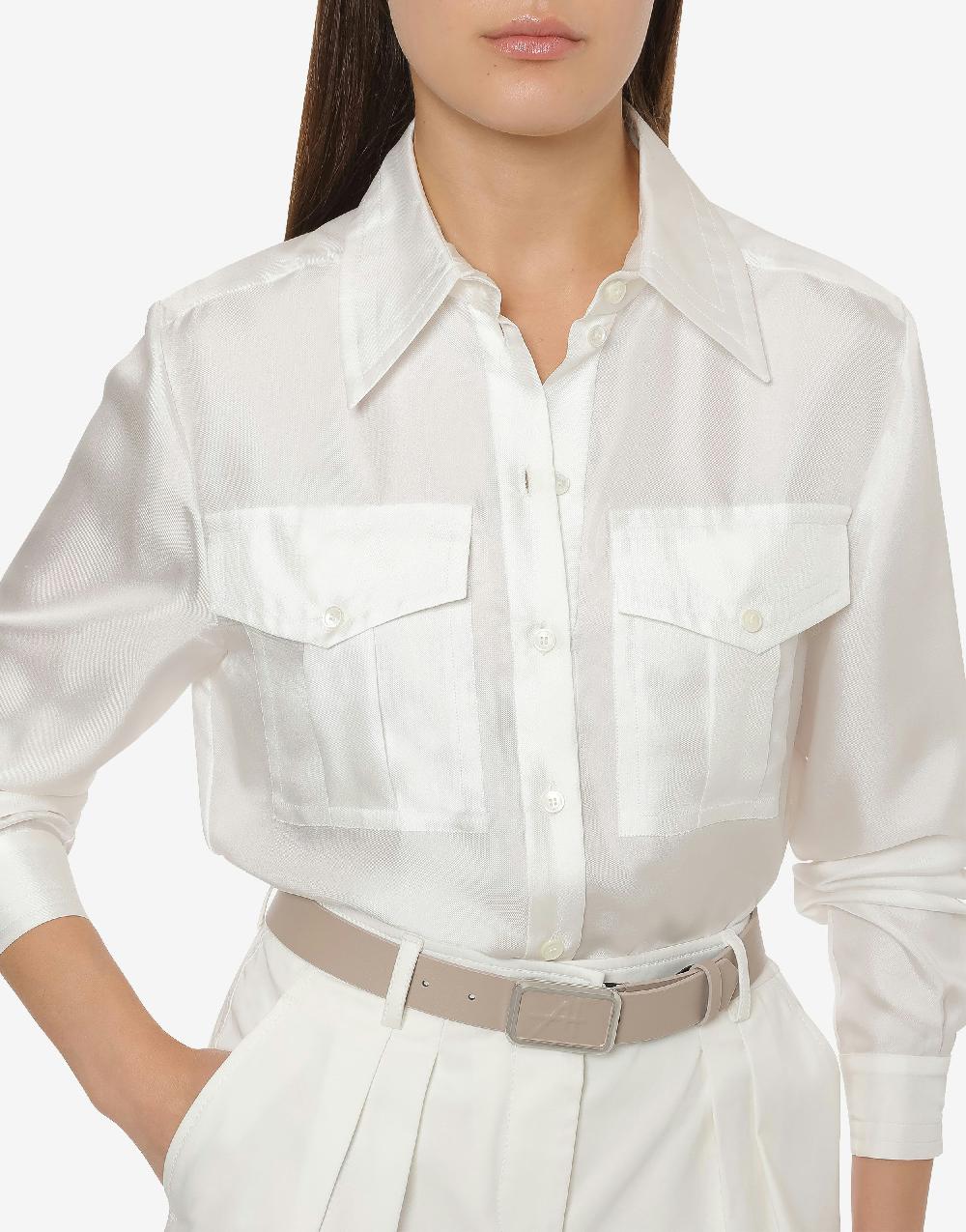 Alberta Ferretti Camicia in twill di seta Italy