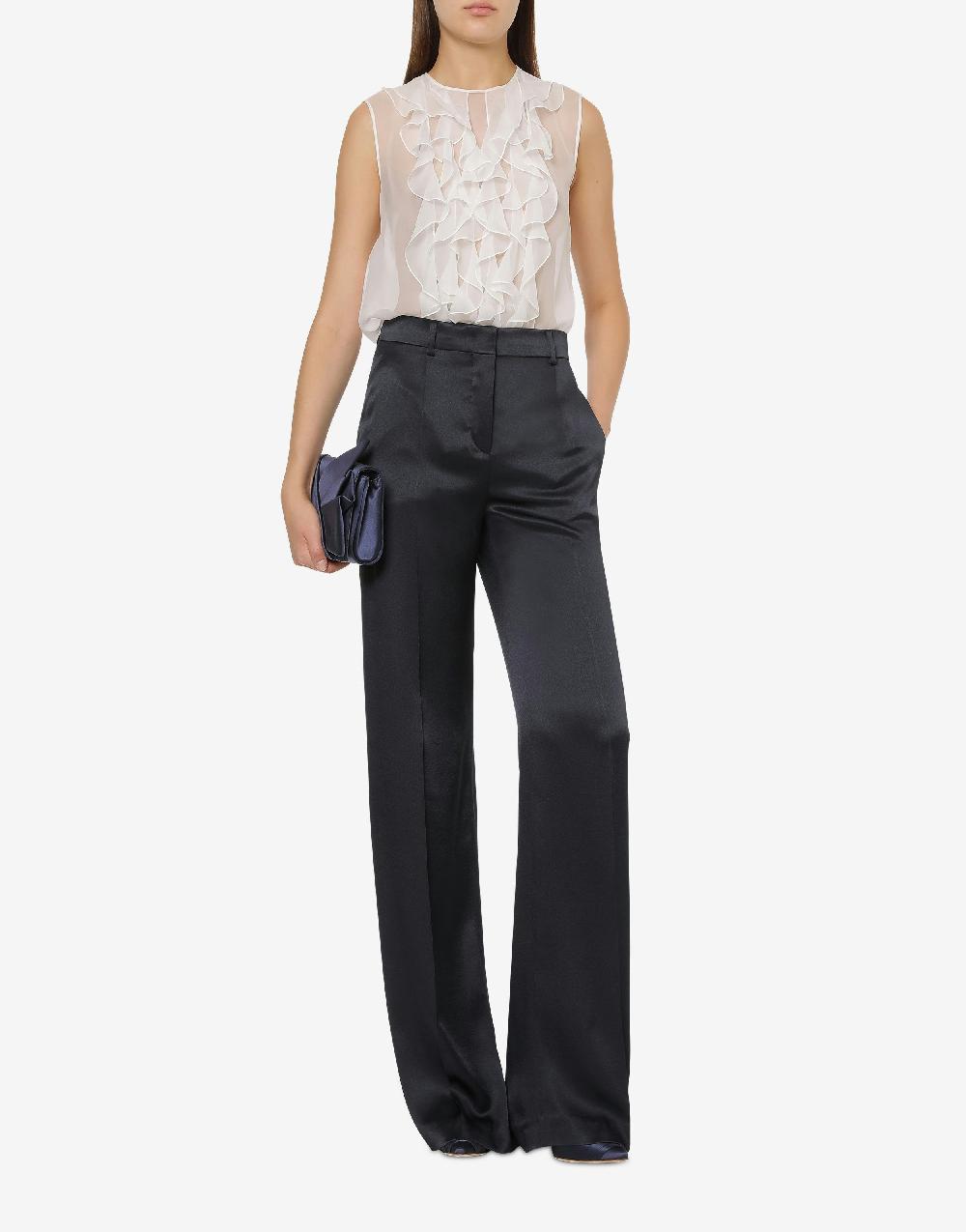 Alberta Ferretti Top in chiffon organico 2025