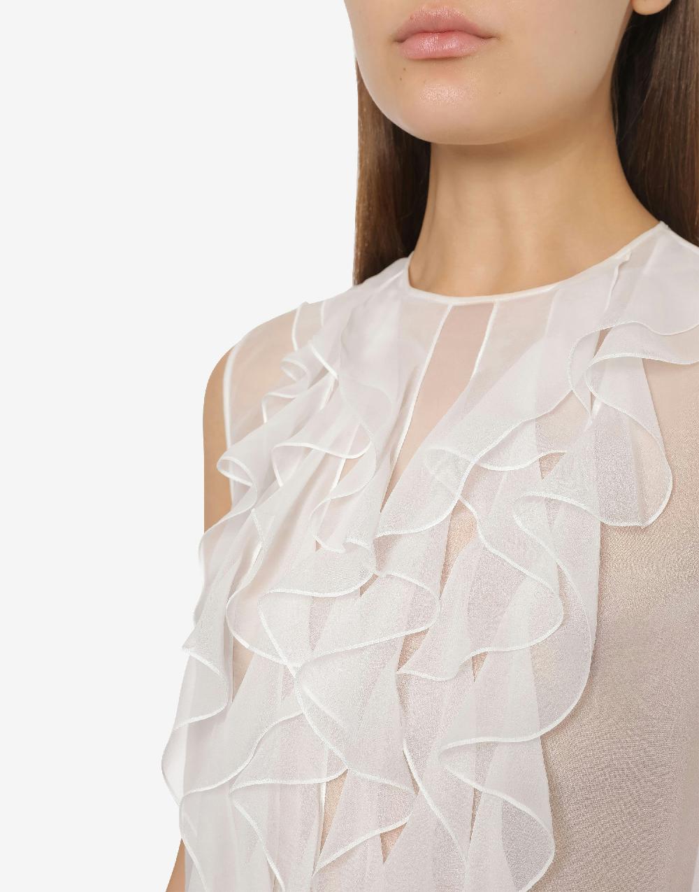 Alberta Ferretti Top in chiffon organico 2025