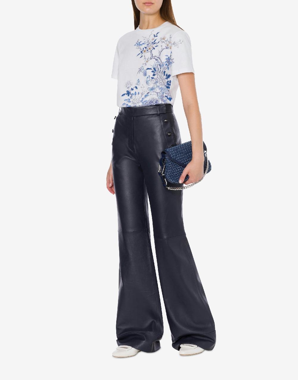 Alberta Ferretti T-shirt in jersey con stampa ciliegio e farfalle Consegna Veloce