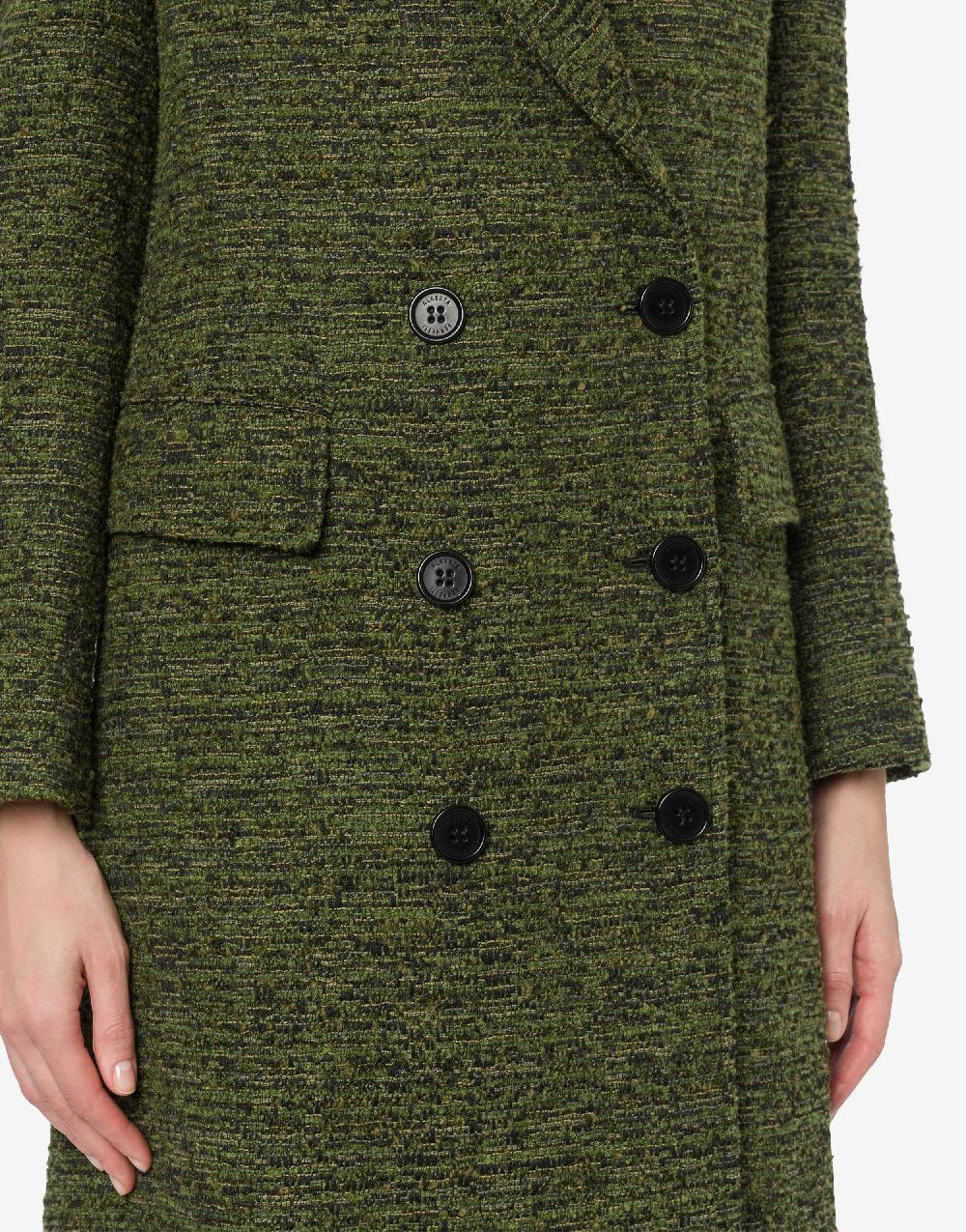 Alberta Ferretti Cappotto doppiopetto in tweed bottonato Promozione Limitata