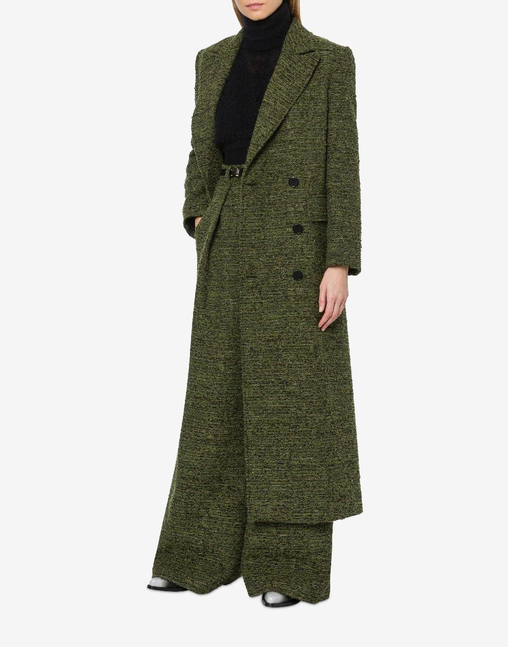 Alberta Ferretti Cappotto doppiopetto in tweed bottonato Promozione Limitata