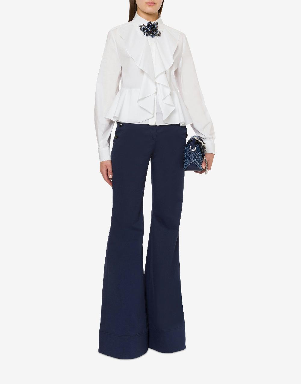 Alberta Ferretti Pantalone flare in tela di cotone stretch Affare Del Giorno