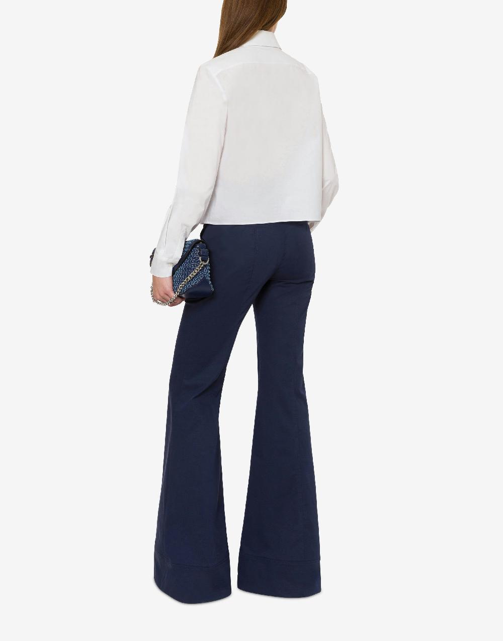 Alberta Ferretti Pantalone flare in tela di cotone stretch Affare Del Giorno