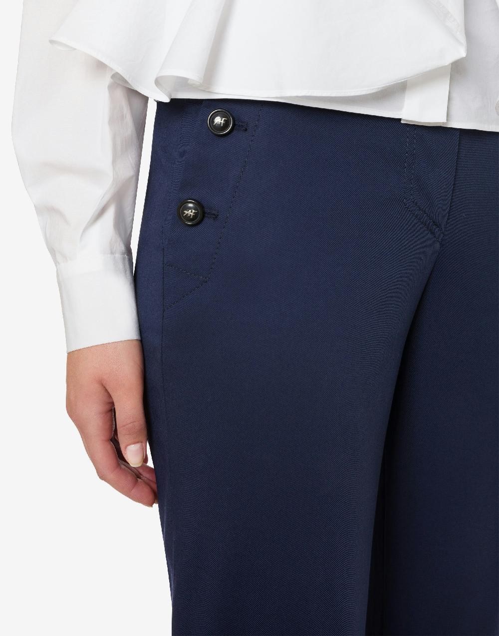 Alberta Ferretti Pantalone flare in tela di cotone stretch Affare Del Giorno