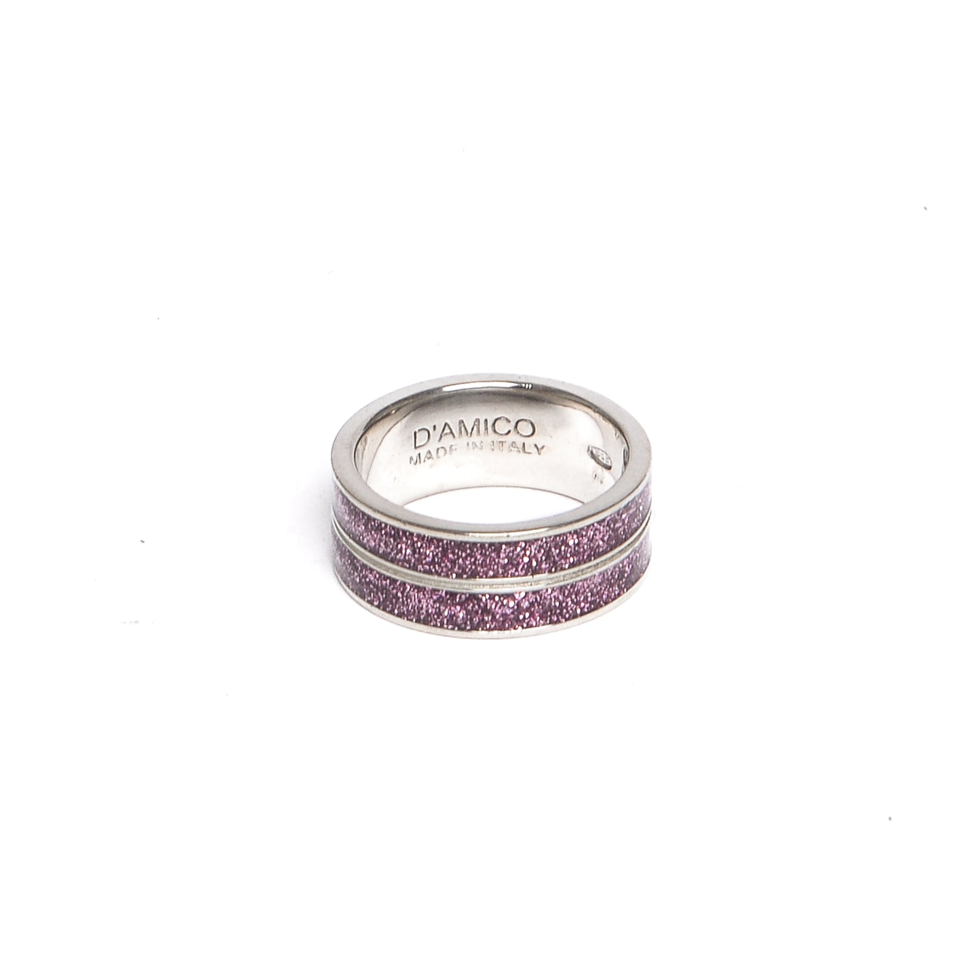 D'AMICO Anello Doppia Fede Glitter Pezzi Unici