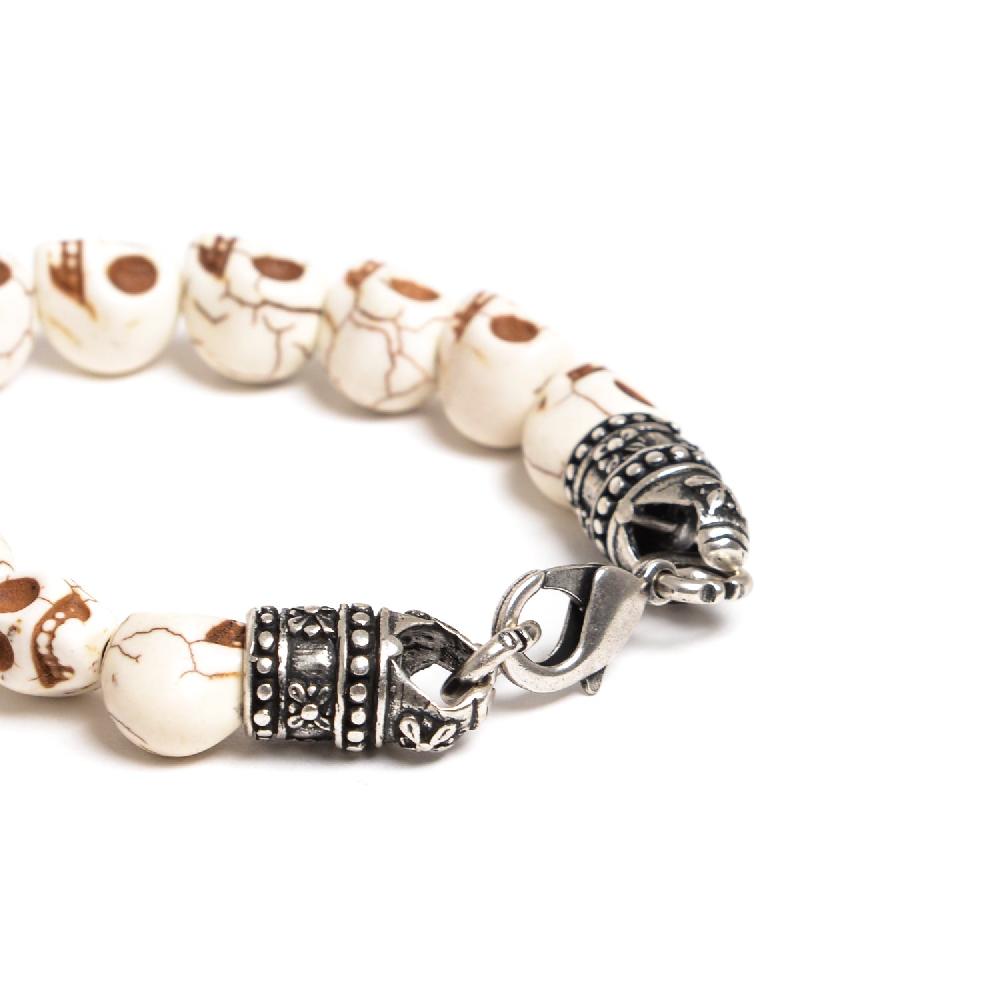 D'AMICO Bracciale Teschi Aulite Avorio Prezzo Ridotto