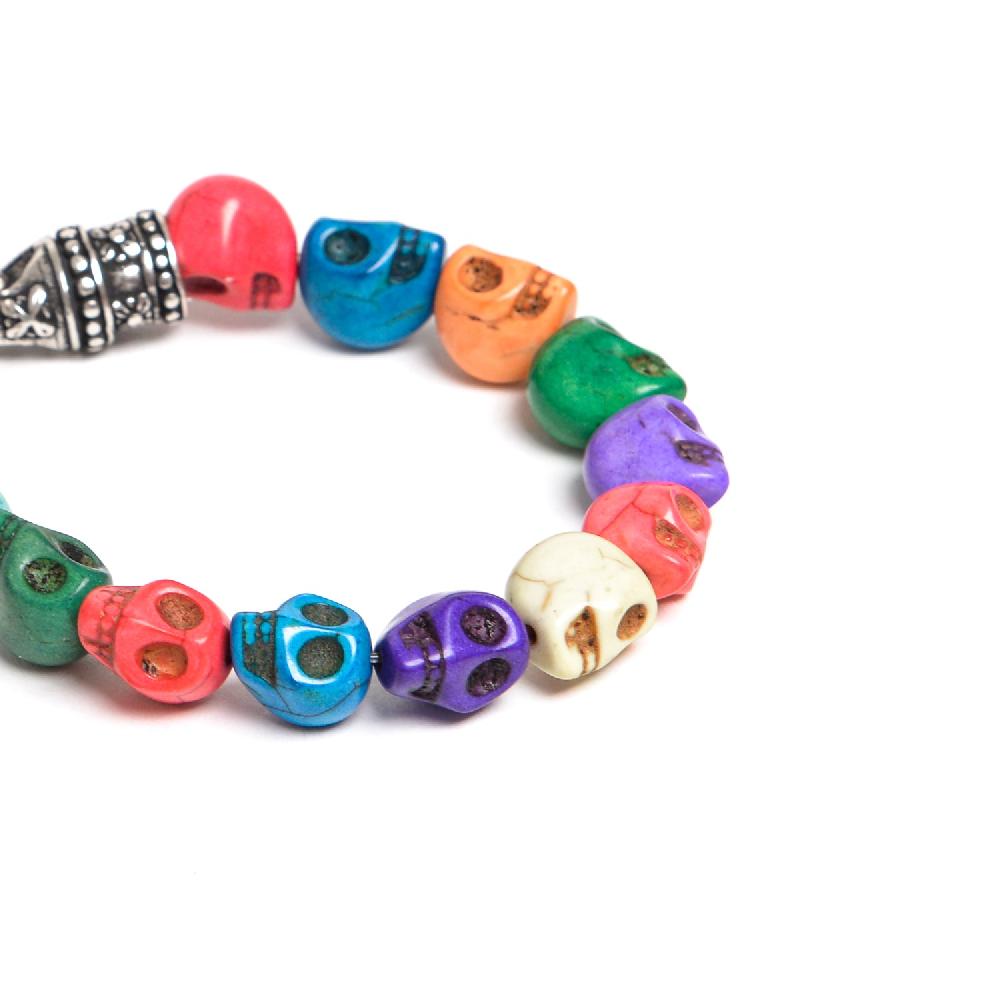 D'AMICO Bracciale Teschi Aulite Multicolor Sottocosto