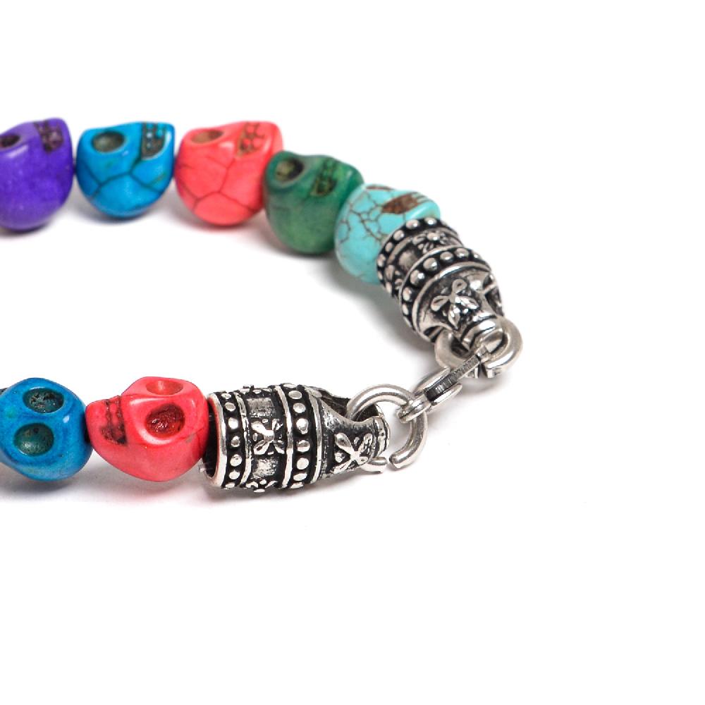 D'AMICO Bracciale Teschi Aulite Multicolor Sottocosto