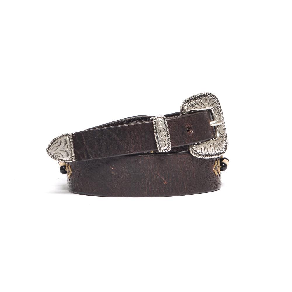 D'AMICO Cintura ANDREW Cuoio Vintage + Decorazione a mano Soddisfazione Garantita