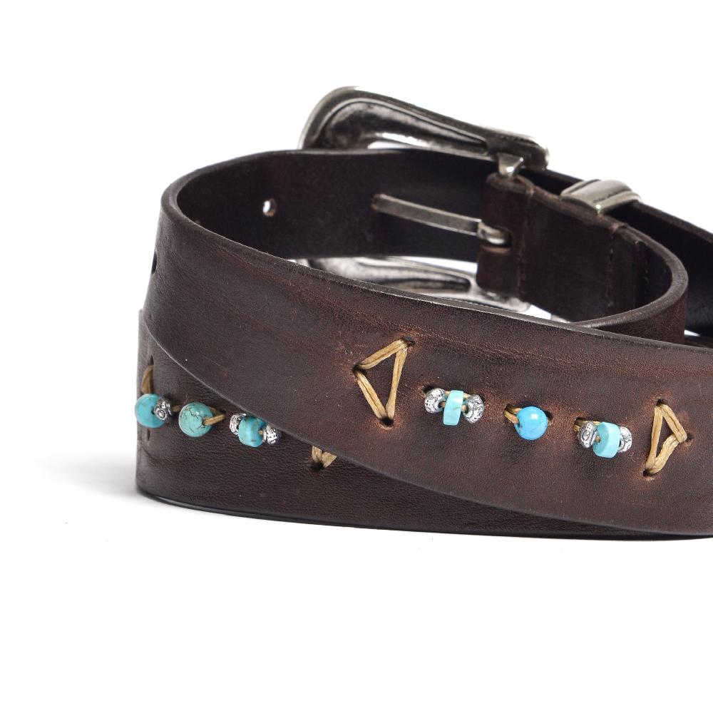 D'AMICO Cintura ETHAN Cuoio Vintage + Decorazione a mano Shopping Online