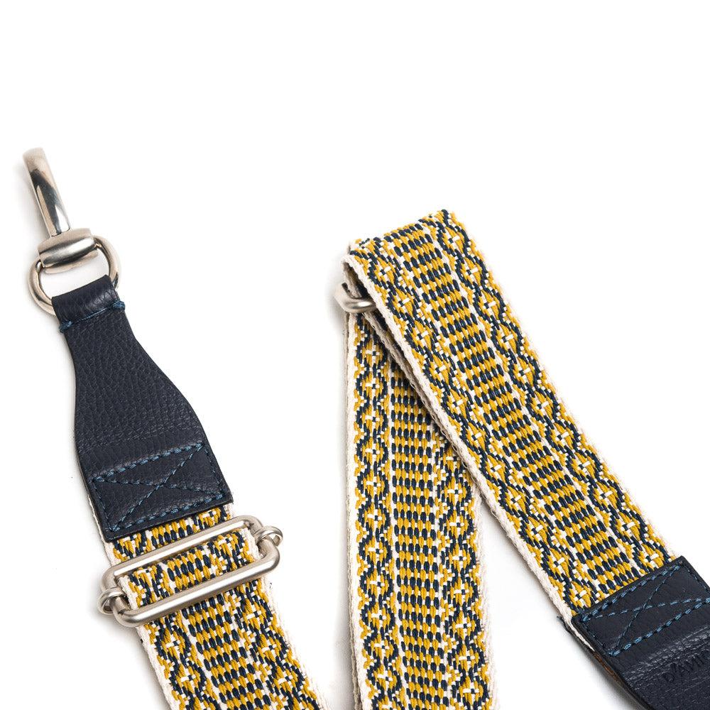 D'AMICO Tracolla Nastro Etnico Spigato Multicolore + Stampa Alce Blu Sconto