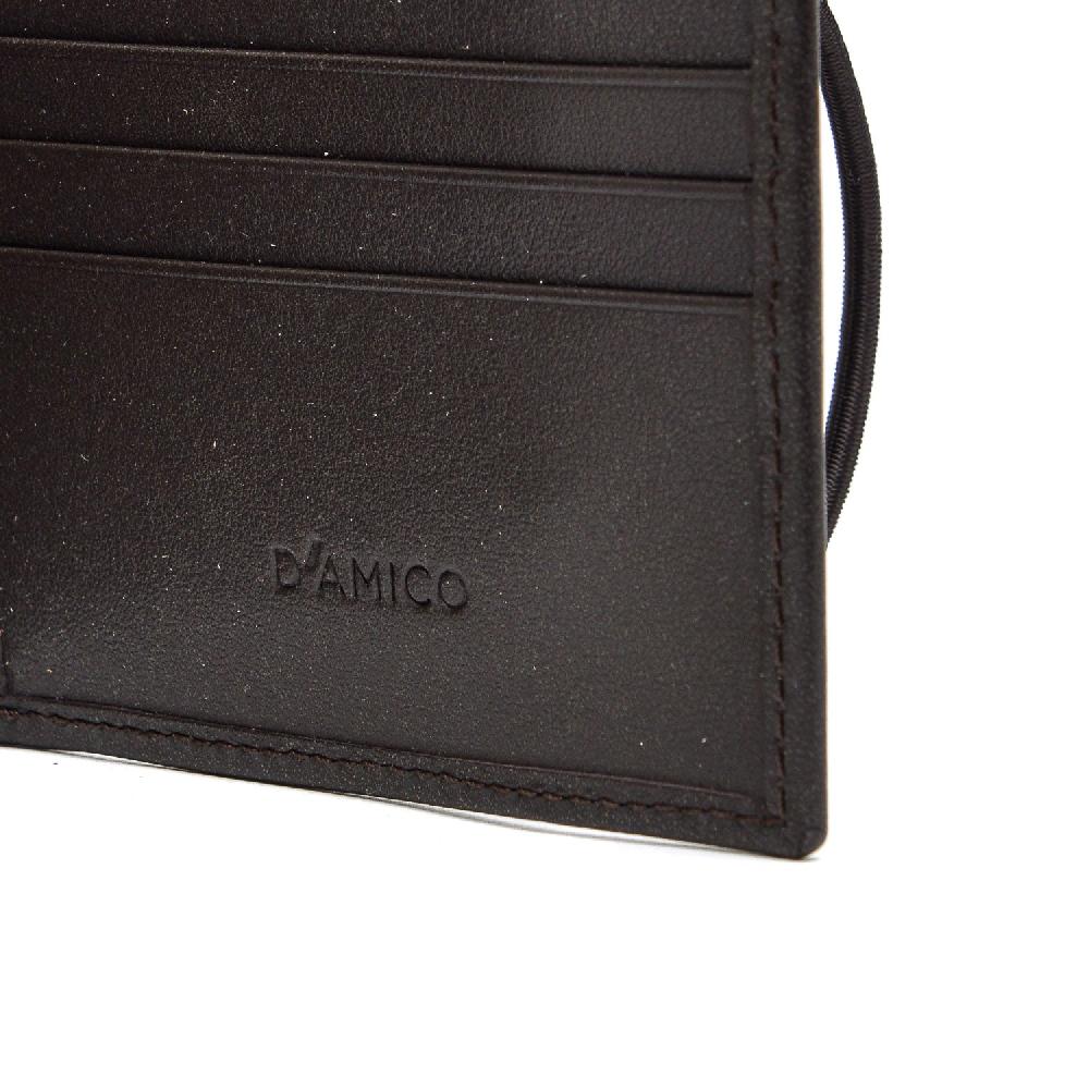 D'AMICO Portafoglio Classico Pieghevole 1 lato Pelle Testa Moro In Vendita