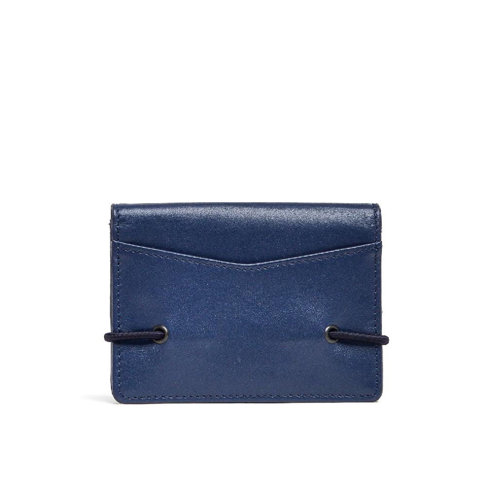 D'AMICO Portafoglio Pieghevole Classico Pelle Blu Saldi Di Fabbrica