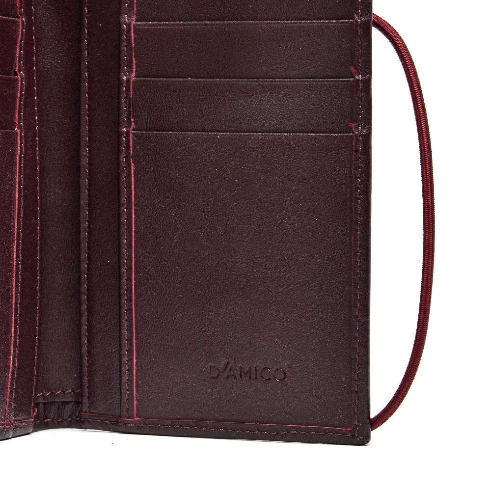 D'AMICO Portafoglio Classico Pieghevole 1 lato Pelle Bordeuax Offerte
