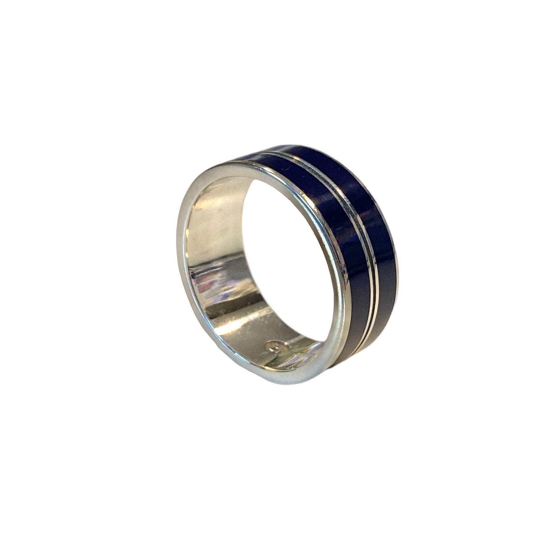 D'AMICO Anello Fede con Lacca Blue Navy Negozio