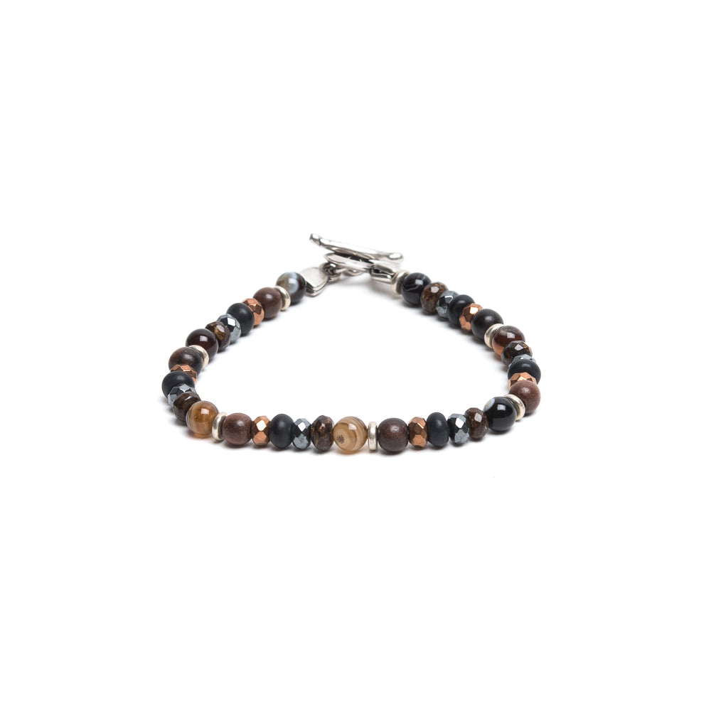 D'AMICO Bracciale Perle Fusion Marrone Negozi Online