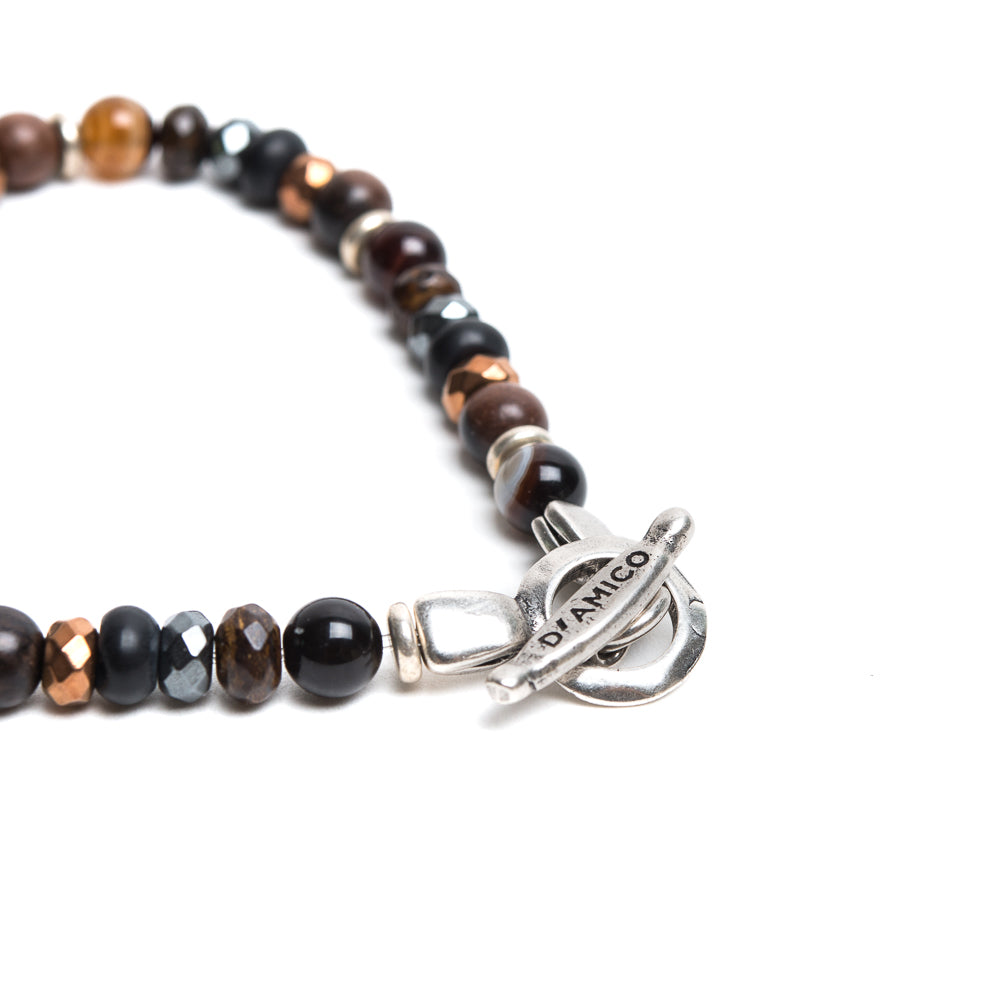 D'AMICO Bracciale Perle Fusion Marrone Negozi Online