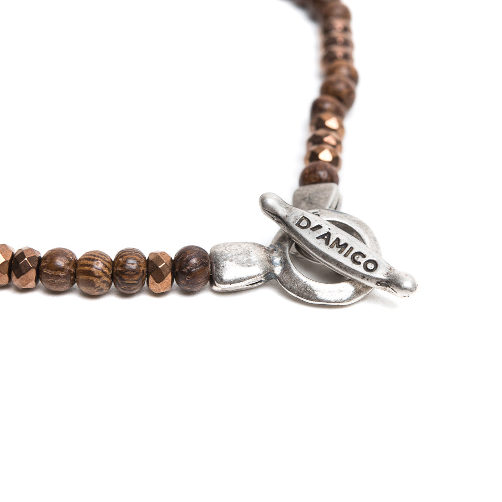 D'AMICO Bracciale Ematite + Legno Affare Del Giorno