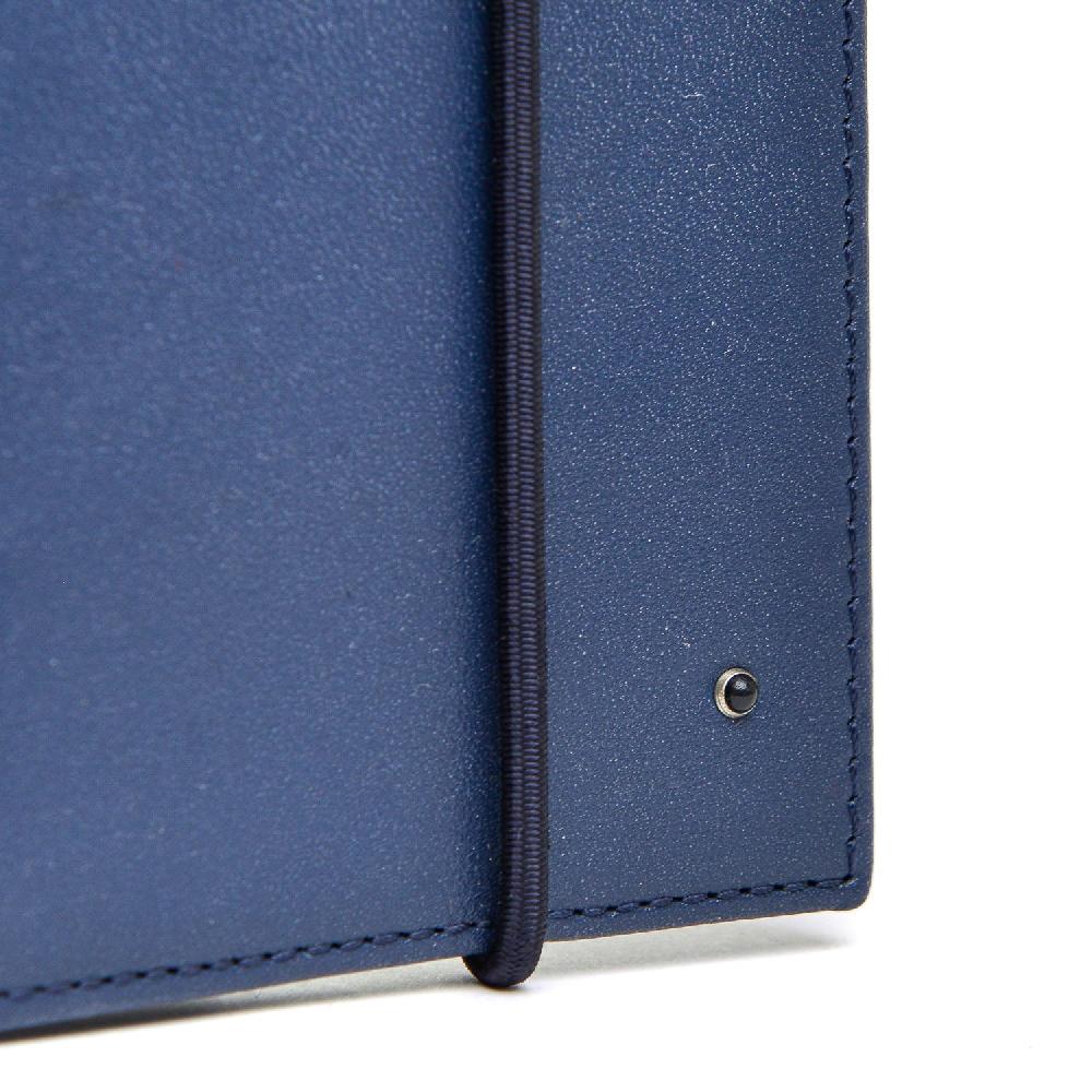 D'AMICO Portafoglio Classico Pieghevole 1 lato Pelle Blu Outlet