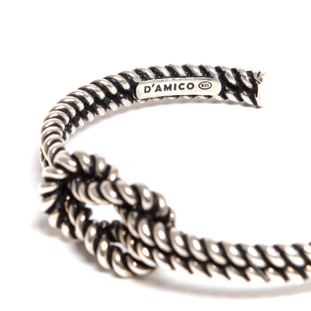 D'AMICO Bracciale Schiava Torchon Nodo Piano Italy