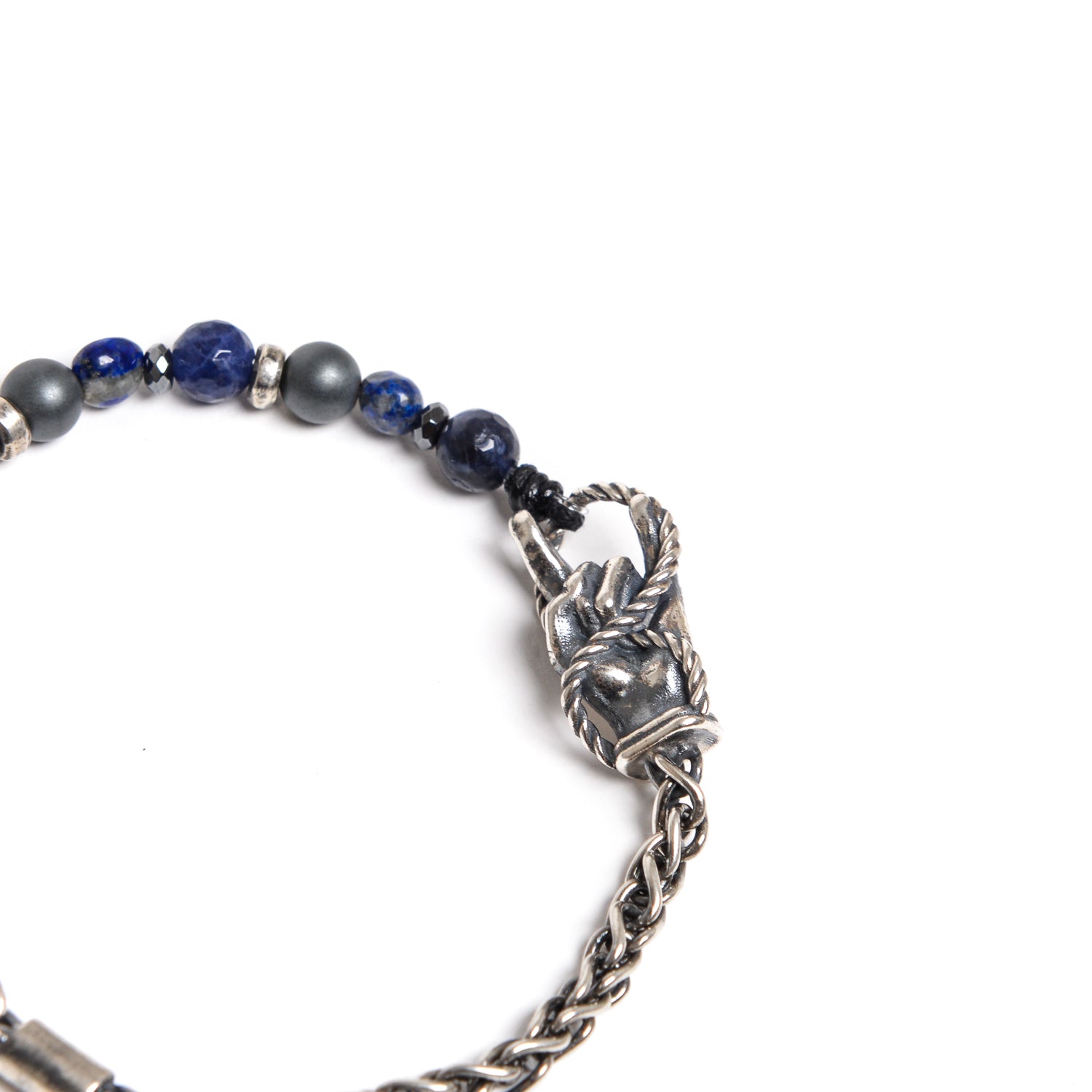 D'AMICO Bracciale Catenina Fusion Blu e "Horn" Qualità