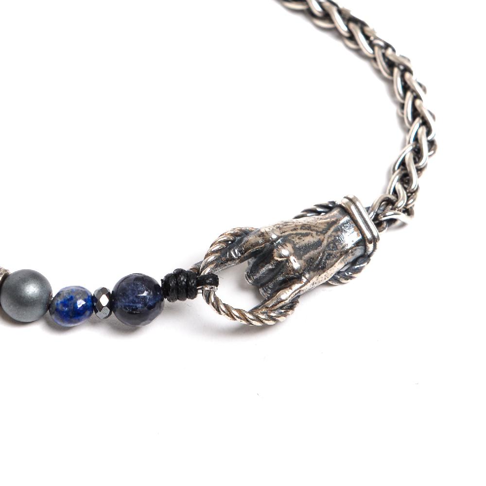 D'AMICO Bracciale Catenina Fusion Blu e "Horn" Qualità