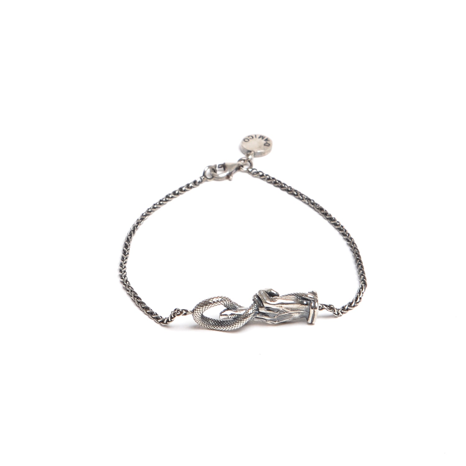 D'AMICO Bracciale Catenina con "Good Luck" Argento Promozione