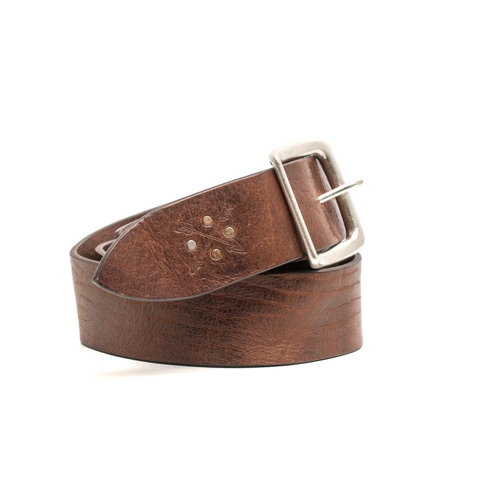 D'AMICO Cintura Cuoio Vintage Frecce + Borchie Ritorno libero