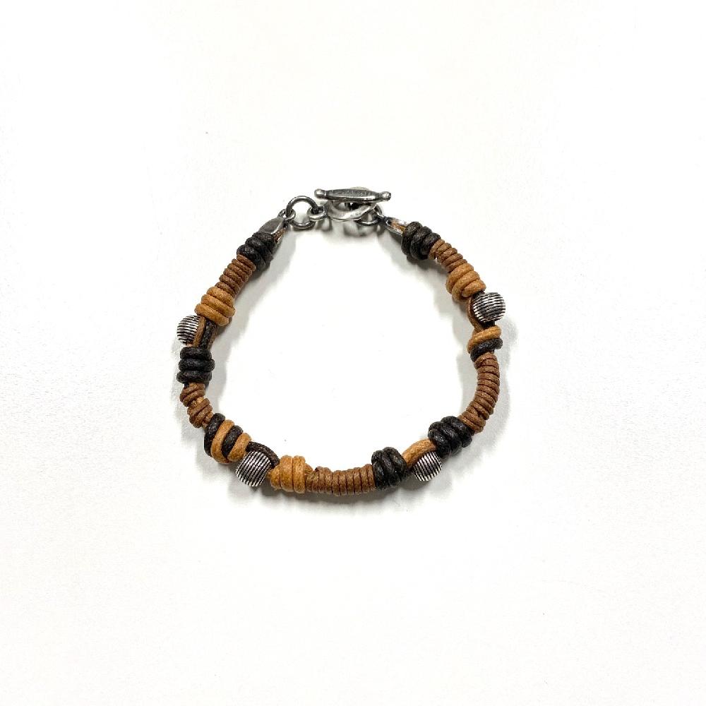 D'AMICO Bracciale Cotone Cerato + Palline Righe Discount Store per i nuovi prodotti