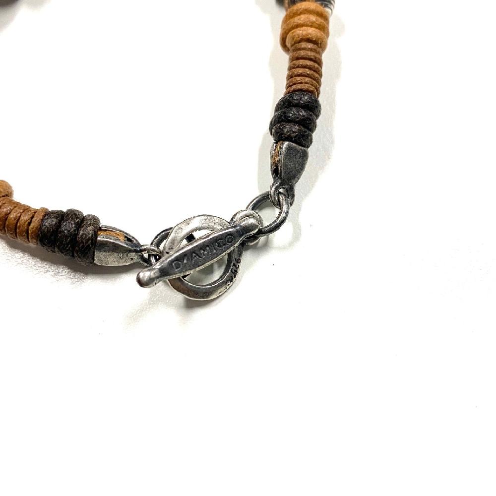 D'AMICO Bracciale Cotone Cerato + Palline Righe Discount Store per i nuovi prodotti