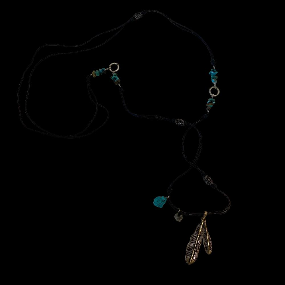 D'AMICO Collana Piume Arg925 con Turchesi Duty-free